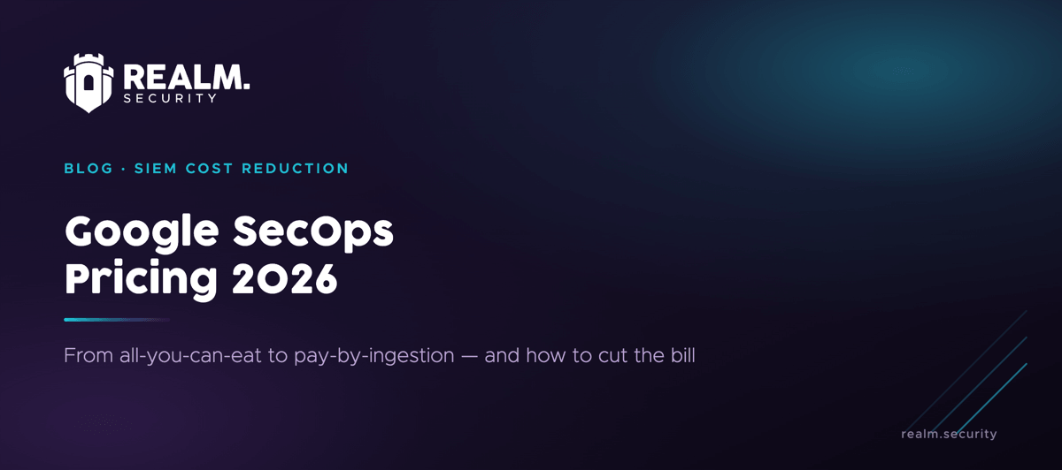 Google SecOps pricing 2026 explained - what it costs, how the model has changed, and how Realm reduces cost
