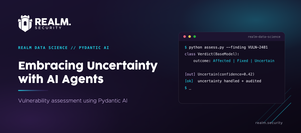 Embracing Uncertainty with AI Agents: Vulnerability Assessment using Pydantic AI