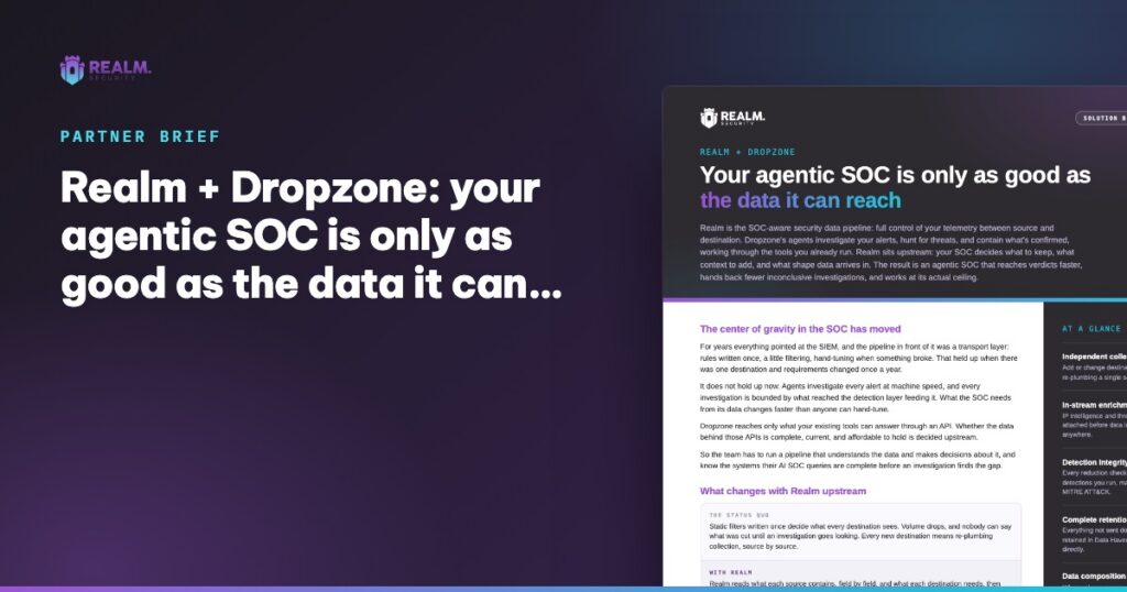 Realm + Dropzone solution brief cover