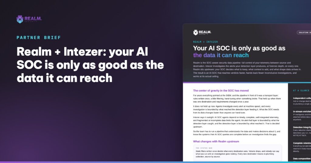 Realm + Intezer solution brief cover